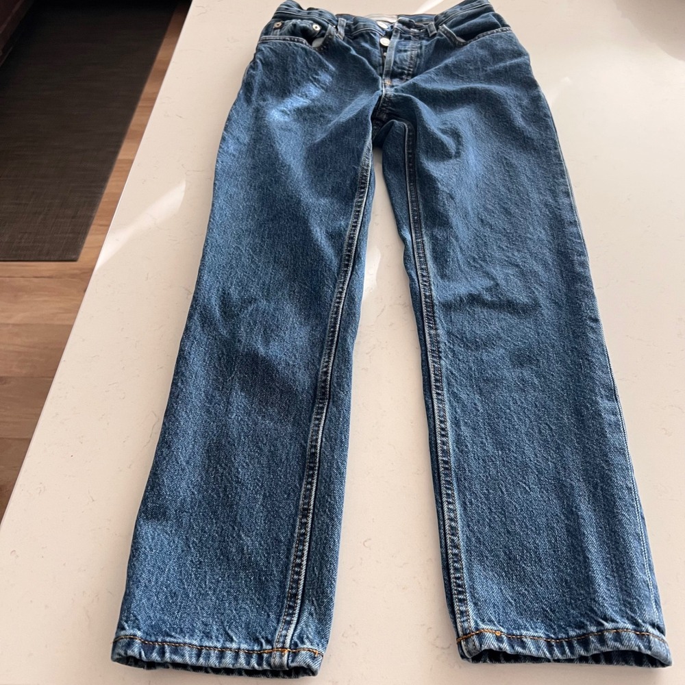 Everlane The 90s Cheeky Jean Organic Cotton Blue Straight Leg Ankle 24